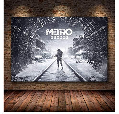 ZJYWYCN Plakat Metro Exodus Plakat Leinwand Malerei Wandkunst Nordische Dekoration Home Modernes Plakat für Wohnzimmer Druck Bilder 50 * 70cm ohne Rahmen