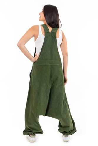 FANTAZIA Tuta Harem Velluto Patah - Taglia S a XXXL Cachi, verde kaki, S