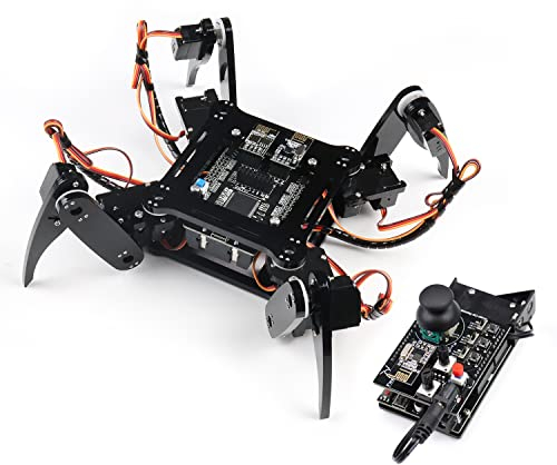 Freenove Quadruped Robot Kit with Remote (Compatible with Arduino IDE), Walking Crawling Twisting, App Remote Control, Servo STEM Project