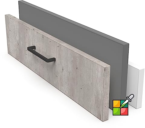 X57 Schubladenfront nach Maß - Schubladenblende - Backofenblende - Möbelfront - Holzblende - Frontblende (Beton)