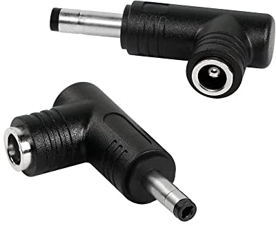 RIIEYOCA Hohlstecker Adapter,90-Grad-DC-Adapter 4,0mm x 1,7mm Stecker zu 5,5mm x 2,5mm Buchse,für die Umwandlung von Laptop-Stromanschlüssen(2 Stück)