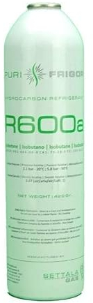 REPORSHOP - Gas Refrigerante R600a - 1 Botella de 420 g - Gas Isobutano para Refrigeradores - Compatible con la mayoría de Frigoríficos, Armarios Fríos, Botelleros, Freezer - Alta Eficiencia
