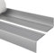 Profilo per bordi scale - Profilo angolare in PVC autoadesivo, Paraspigolo - Strisce antiscivolo per gradini - RGP 50x42mm, argento, 80cm