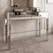 ice cream what's your flavour? CARME Ivy Dressing Table with Drawers - Mirrored Makeup & Vanity Desk for Bedroom, Living Room & Hall - Modern Glass Design - Silver