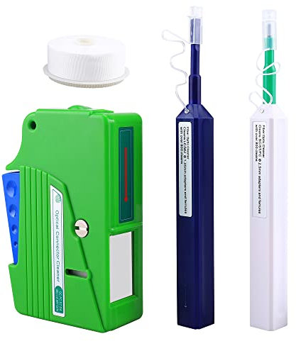 ANPTAIKE FTTH Optical Fiber Cable Cleaner Pen Tool Kit 2.5mm LC MU 1.25mm SC FC ST LC Connector Joiner Fiber Optic Cleaning Box Tool 500+ Cleans