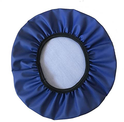 Hocker Bezug Hockerbezug rund Kunstleder Bar Bezug Sitz Kissen,für Sitzhocker Höhenverstellbar Rollhocker Drehhocker Mit Rollen Arbeitshocker Stuhl Drehstuhl Bürohocker ( Color : Blue , Size : 38cm )