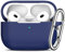 R-fun Kompatibel mit AirPods Pro 2/1 Generation Hülle Cover mit Schlüsselanhänger, Vollschützende Silikonhülle Kompatibel mit Apple AirPods Pro 2022/2019 Ladehülle,Mitternachtsblau