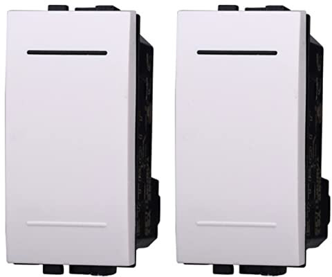 2 Pezzi Pulsante Compatibile Con Bticino Living Light (Bianco)