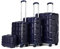 Kono Set de 4 Valise Rigide ABS Valise de Voyage 54cm Valise Moyenne 62cm Valise Grande 72cm à roulettes et Serrure TSA et Trousse de Toilette, Marine