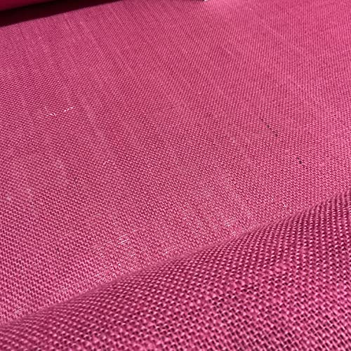 Toile de jute 100 % colorée pour tissus d'ameublement Rose 5 m