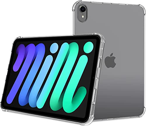 MOBISTAR Case Compatible with iPad Mini 6th Generation (8.3-inch, 2021 Model) Ultra Slim Transparent Soft TPU Shockproof Bumper Back Cover Skin for iPad Mini 6