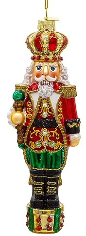 Kurt Adler 17,8 cm Bellissimo Glas King Nussknacker Ornament