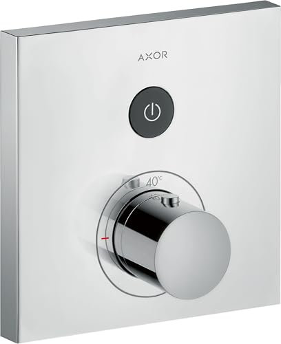 hansgrohe AXOR Starck ShowerSelect Square Thermostat Unterputz für 1 Verbraucher, 36714800, Farbe: Edelstahl Optic