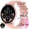 ZPIMY Smartwatch Uomo Chiamata Bluetooth e Risposta Vivavoce, 1,39 Smart Watch Orologio Fitness Intelligente con Cardiofrequenzimetro,Pressione Sanguigna SpO2 Notifiche Messaggi,Android iOS (Rosa)