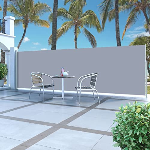 INLIFE Toldo lateral extensible, 160 x 500 cm, gris, 7,86 kg, 45464