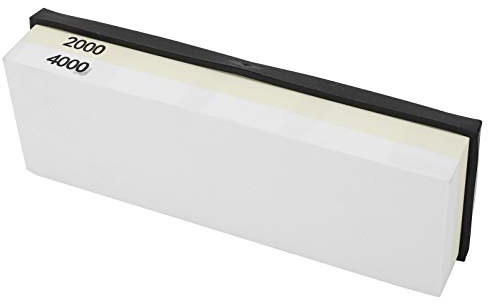 Doppelseitiger Schleifstein mit Körnung 2000 + 4000, Schleifstein, Schleifstein, Schleifwerkzeug, Küchenmesser-Zubehör, 18 X 6 X 3 Cm