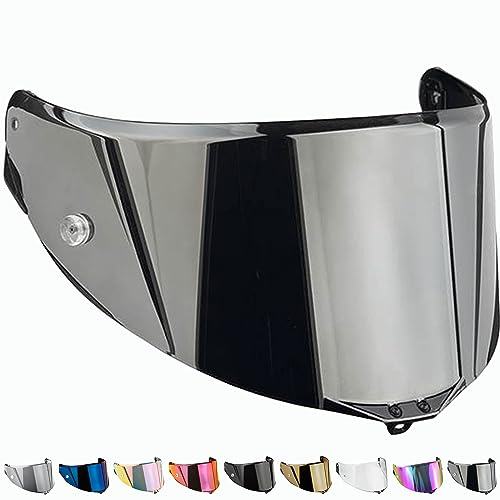 Everalo Kompatibel mit Agv Race 2 Visier - Race 3 - Pista - Pista Gp - Pista Gpr - Pista Gp RR - Corsa - Corsa R - Gt Veloce - Veloce S - Helmvisier Pinlock und Tearoff Ready (Verspiegelt)