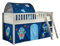 Vipack Scott Hochbett und Vorhang Astro Tunnel, weiß, 90 x 200 cm