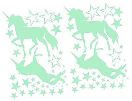 Housoutil 2st Deko-Aufkleber Leuchtende Aufkleber Dekorative Aufkleber Fluoreszierender Aufkleber Wandkleister Leuchtender Aufkleber Karikatur Schmücken