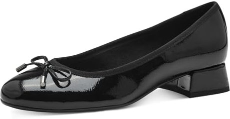 MARCO TOZZI Damen Pumps mit Schleife Elegant, Schwarz (Black Patent), 39 EU