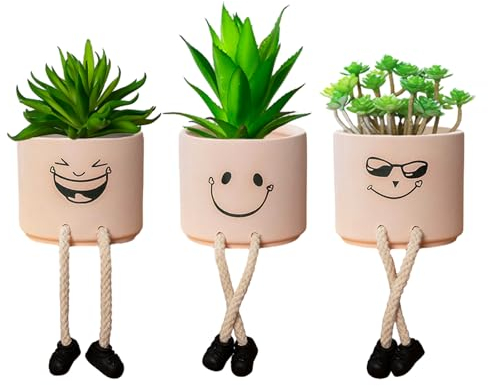 YekouMax Planta Artificial, Plantas Artificiales Decorativas Pequeñas, Plantas Artificiales Realistas para La Decoracion de Hogar, Centro de Mesa Salon, Casa, Interior, Exterior, Escritorio