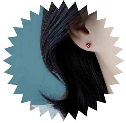 Inilbran Boho Erdbeer Ohrringe Gold-Erdbeere niedliche Ohrringe Vintage Erdbeere kleine Ohrringe minimalistische lustige rote Erdbeere Statement Ohrringe Schmuck für Frauen und Mädchen