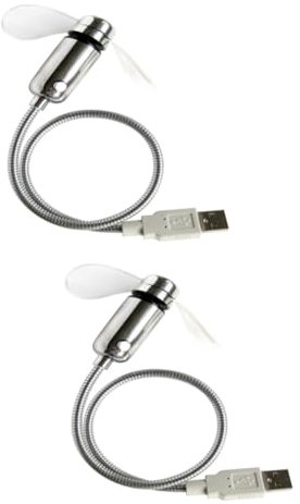 BESTonZON 2 Uds Ventilador Luminoso USB Ventilador De Pvc Aire Acondicionado Portátil