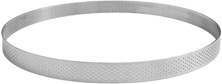 GOBEL - Cerchio per torta perforato - Cerchio per pasticceria perforato - INOX - Ø 24 cm - Altezza 2 cm - Qualità professionale - Made in France, Silver