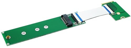 Sintech Extensor M.2 NVME 2230 a 2280, tarjeta de extensión NGFF M-Key PCIe SSD 2242 a 2280 con cable laminado antielectromagnético de 10 cm