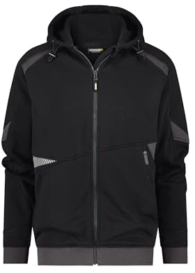 DASSY® Lunax Kapuzensweatshirt - Größe XL - SCHWARZ/ANTHRAZITGRAU