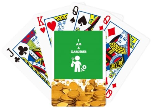 no/no Gardener Position Flower Grass Spade Gold Poker Spielkarte Klassisches Spiel