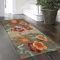 Fleurs 3D Tapis De Couloir Long Antidérapant Gris Rose 70x420cm Tapis De Cuisine Devant Évier Lavable Tapis De Passage Moderne Tapis De Sol Paillasson Pour Cuisine, Couloir, Passage, Entrée