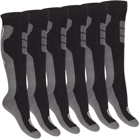 Footstar Damen & Herren Thermosocken Winter Kniestrümpfe (6 Paar) Vollfrottee Socken
