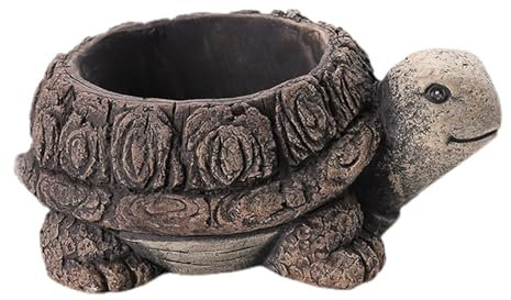 Pot de fleurs en forme de tortue – Pots de fleurs en ciment pour grasses | Pots de fleurs en ciment pour d'intérieur et d'extérieur