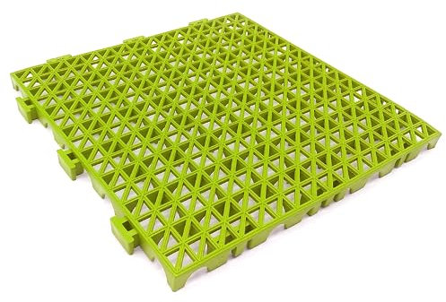 Pack 9 losetas reforzadas PVC Pistacho (1 m² Aprox) - para Suelos de garajes, lavaderos de Coches, talleres. Resiste Paso de vehículos y maquinaria
