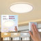 BestLuz LED Deckenleuchte Dreistufige Ø42 CM 3000K/4000K/6500K 24W 2800LM IP44 LED Deckenlampe 3000K-6500K mit Backlight-Effekt Panel für Wohnzimmer Schlafzimmer Küche Badezimmer, Ultra Dünn