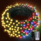 Hzitcigm 100M Weihnachten Deko Lichterkette, 1000LED Warmweiß/Bunt Lichterkette Weihnachtsbaum Lichter mit 8 Modi Grünes Kabel Wasserdicht Weihnachtsbeleuchtung Strom Lichterkette für Innen Außen Deko