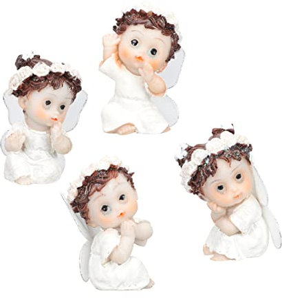 ORFOFE 4piezas Mini Escultura De Ángel para Decoración De Bodas y Adorno De Escritorio y Original