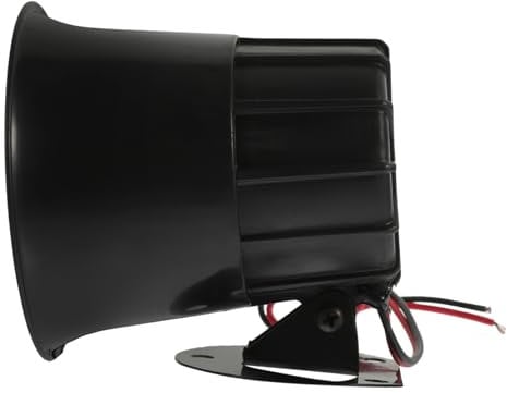 Angoily Alarm Horn Modification Car Acessory Pa Horn Outdoor Alarm Siren Pa Speaker for Truck Siren Alarm Siren Speaker Air Horn Outdoor Pa Speaker Car Alarm Pa Subwoofer Black Plastic