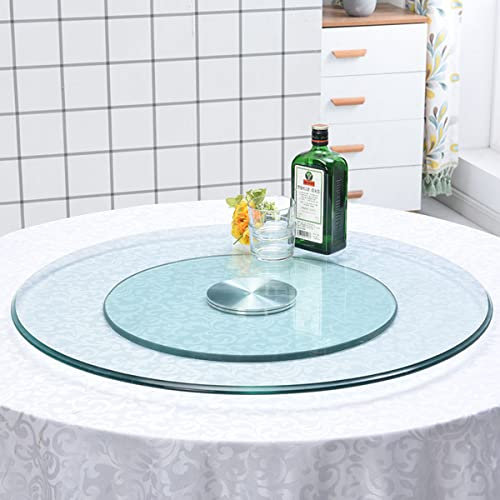 32 Inch Round Turntable Rotating Serving Plate - Extra-large Tempered Glass Tray for Birthday Parties, Family Dinners, and Banquets