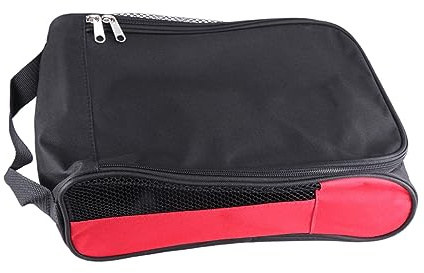 INOOMP Staubdichter Schuhbeutel Aus Strapazierfähigem Polyester Und Atmungsaktivem Mesh-gewebe Mit Reißverschluss Und Tragegriff Für Schuhe Aller Art Einschließlich Golf Fußball Fitness u