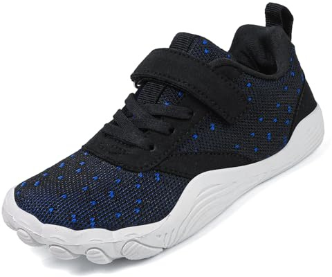 AONEGOLD Enfants Large Pieds Nus Chaussures Garçons Filles en Plein Air Course Minimaliste Marche Chaussures Respirantes de Trail Barefoot Shoes GR.25-38