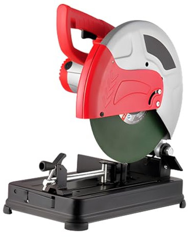 AXGCAA Metal Cutting Saw, 2800W Heavy Duty Chop Saw with Grinding Wheel Blade, 14 Inch All Aluminum Cut Off Saw with Locking Device, 0 to 45 Degrees Adjustable Angle, for Cutting Metal Steel Iron