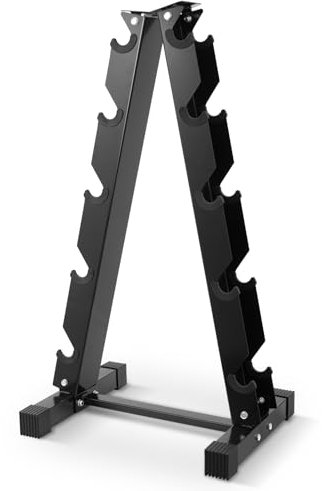 Lightasea Dumbbell Rack Storage Stand Tree,5tier Dumbbell Rack Heavy Duty Steel,Weight Rack Durable Steel,Vertical Slots,Hold 10 Dumbbells,for Home Gym,Weights Storage Dumbbell Stand,Black(5 tier)