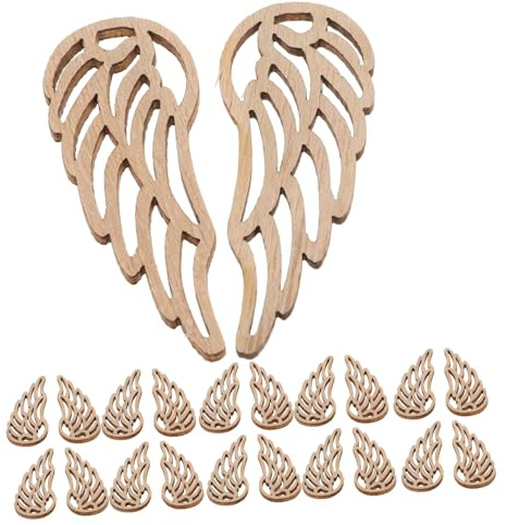 Selbstgemacht Holzflügel 50 Stück für Weihnachtsfeier Bastelprojekte | Engelsflügel zum Basteln, Glatt Bemalbare Oberfläche, für Karten, Geschenkboxen, Klassenzimmer und Deko