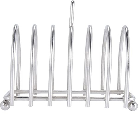 Sirxlevcy Toast Bread Rack Holder 6 Stainless Steel Toast Rack with Ball Feet and Loop Carry Handle