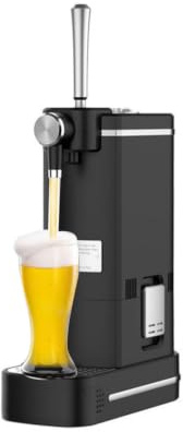 WRJAHCG tireuse a Biere, Distributeur De Bière Double De Table, Machine À Mousse De Bière Portable, pour Maison Et Bar,[b] Black + Silver