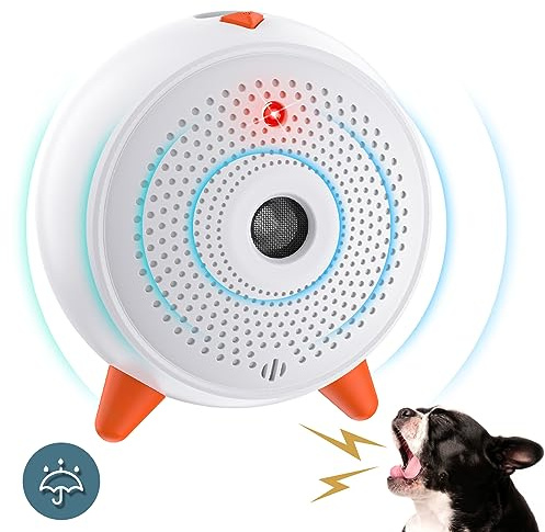Anti Bellen Gerät, Ultraschall Anti-Bell-Gerät mit 33ft, Automatisch Antibell für Hunde, Wiederaufladbares& Wasserdichtes Hund Ultraschall Anti Bellgerät für Große KleineHunde Innen Außenbereich