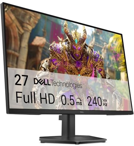 Dell 27 Monitor Gaming - SE2726HG, Full HD (1920x1080), 240Hz, Fast IPS | 0.5ms, AMD FreeSync Premium, 99% sRGB, HDR10, VESA (100x100mm), DisplayPort, 2 HDMI, 3 Anni di Garanzia, Nero