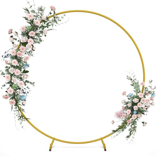 1.8M Metall Luftballon Bogen Kit,DIY Gebogene Bögen,Eisen Hochzeitsbogen,DIY Metall Runde Ballon Bogen Girlande,Runder Ring Ballonbogen Kit,Blumen Deko für Geburtstag Party,Weihnachten,Hochzeit